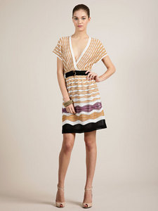 M Missoni KNIT FIGURE EIGHT WAVE STRIPE DRESS