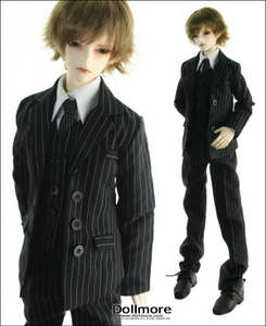 Striped Gentleman Suit(Black)