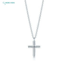 Concave cross pendant