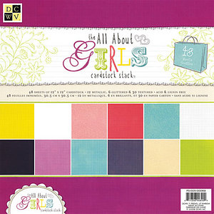 Набор картона DCWV - All About Girls Solid Cardstock Stack- 24 листа, 30см х 30см