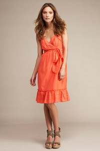 Jacqui E ORANGE Summer Dress