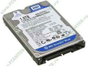 Жесткий диск 1000ГБ 2.5" Western Digital "Scorpio Blue WD10TPVT", 5200об/мин., 8МБ (SATA II)