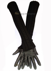 Длинные теплые перчатки