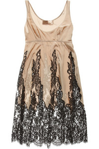 Rosamosario   La Fata Babydoll silk-crepe and lace chemise  $725