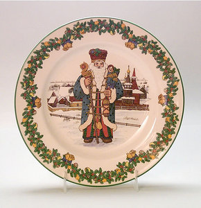 тарелку Споде с Русским Дедом Морозом