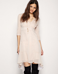 ASOS Chiffon Seam Panel Tea Dress