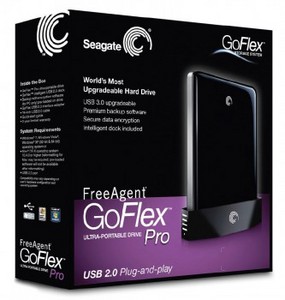 Внешний жесткий диск SEAGATE FreeAgent GoFlex Pro 500Гб, USB 2.0, черный