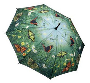 зонт, Hautman Brothers Art Print Auto Open & Close Folding Umbrella - Butterflies