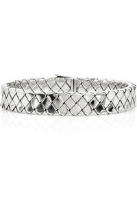 Bottega Veneta Sterling silver intrecciato bracelet