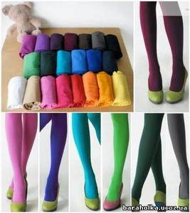 Серые плотные колготы