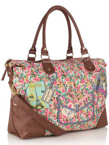 Ditsy Postcard Travel Weekend Bag