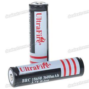 UltraFire 18650 3.7V "3600mAh" Lithium Batteries