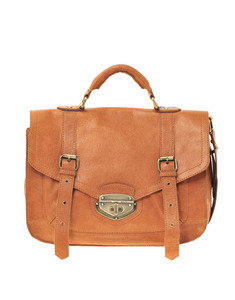 ASOS Leather Twist Lock Vintage Style Satchel