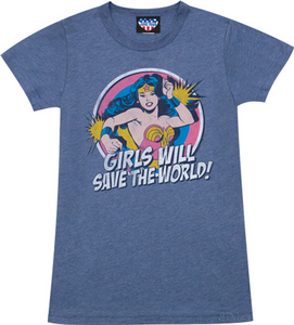 Girls Will Save The World T-Shirt by Junk Food