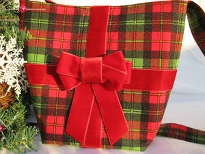 Christmas Plaid Present Purse