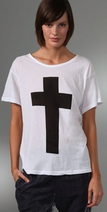 Wildfox    Simple Cross Tee  Style #:WILDF20052  $77.00