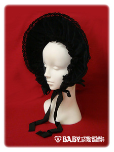 Velveteen Candy bonnet black