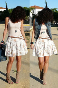 Flower print skirt