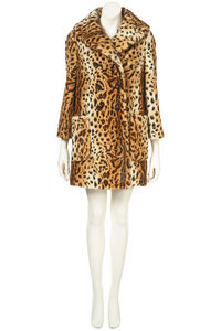 LEOPARD VINTAGE FAUX FUR COAT