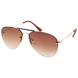 Rimless Enamel Bar Aviators