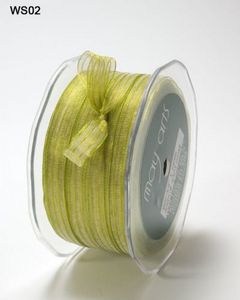 Лента органза May Arts - Celery, ширина 1 см (90 см, WS01)