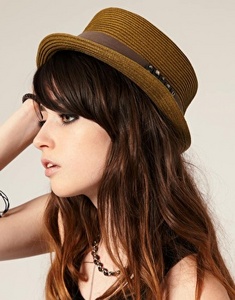 Diesel Straw And Stud Trim Hat