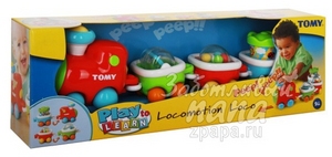 веселый паровозик tomy