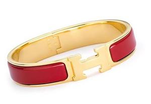 Hermes "Clic H" narrow enamel bracelet