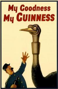 Реклама Гиннесса со страусом