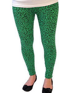 Green Leopard Leggings