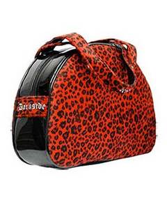 Red Leopard Fur Handbag