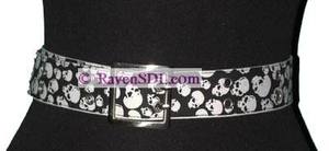 Black and White Skull Belt