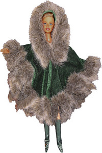 королевская шаль с мехами