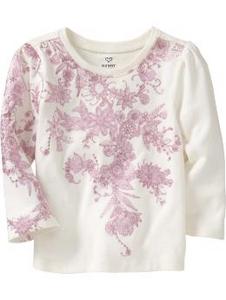 Embellished Floral Tees for Baby