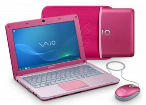 Розовй ноутбук Sony VAIO