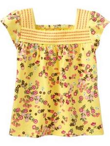 Square-Neck Jersey Tops for Baby