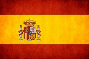 огромный испанский флаг