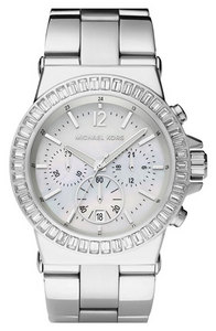 MICHAEL Michael Kors Baguette-Bezel Watch, Silver