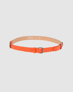 orange leather belt Versace