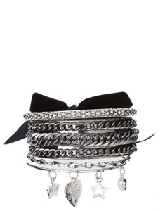 Lipsy Crown And Skull Stack Bangle Set