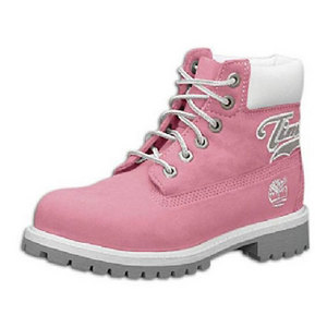 Pink Timberland boots