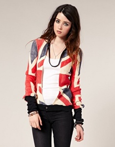 Religion Union Jack Printed Cardigan