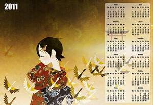 аниме-календарь на стену