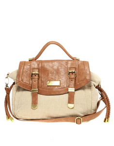 River Island Canvas Flap Satchel