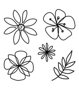 Inkadinkado Clear Mini Stamps-All Flowers