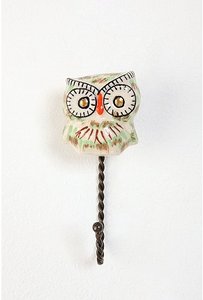 Ceramic Owl Hook