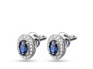 Серьги с сапфирами