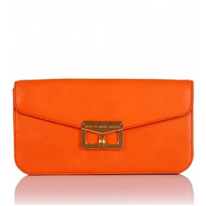 Marc by Marc Jacobs Orange leather envelope clutch