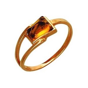 Подобное золотое кольцо с янтарем