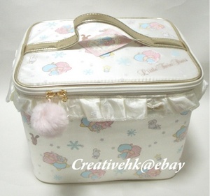 Japan Sanrio Little Twin Stars White Make Up Bag Case